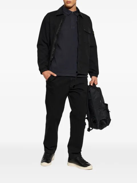 Stone Island organic panama cotton "old" effect overshirt