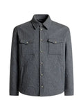 ETRO cotton-blend overshirt with quilt-effect Paisley embroidery