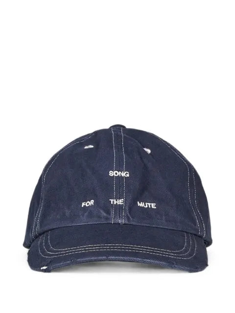 Song For The Mute logo-embroidered distressed-effect baseball cap