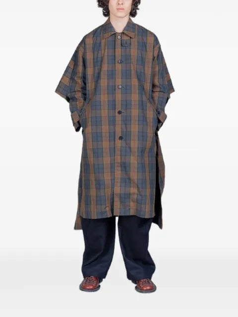 Henrik Vibskov Uncut tartan-check coat