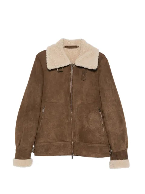 Salvatore Santoro shearling-trim leather jacket