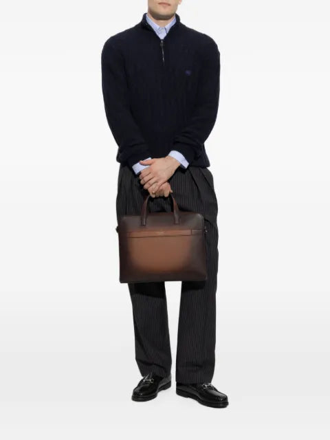 ETRO quarter-zip cable-knit sweater