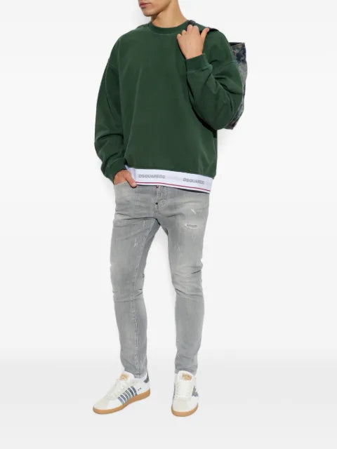 DSQUARED2 logo-waistband sweatshirt