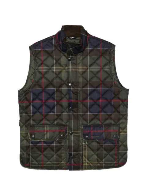 Barbour tartan-pattern waistcoat