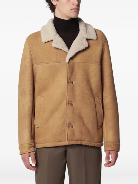Salvatore Santoro Kali shearling-collar leather jacket