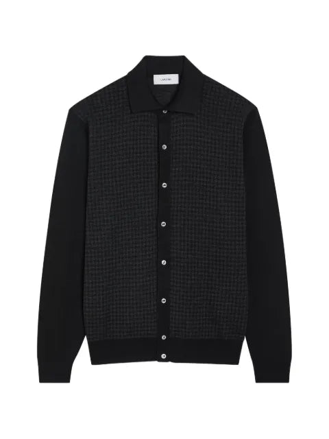 Lardini houndstooth-pattern wool cardigan
