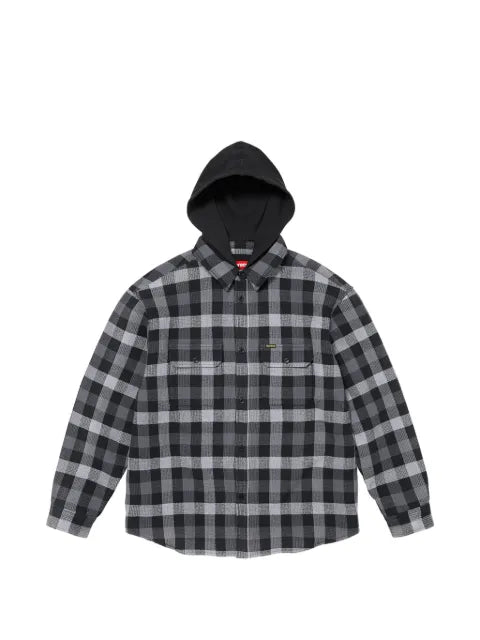 Supreme Plaid Waffle hooded jacket