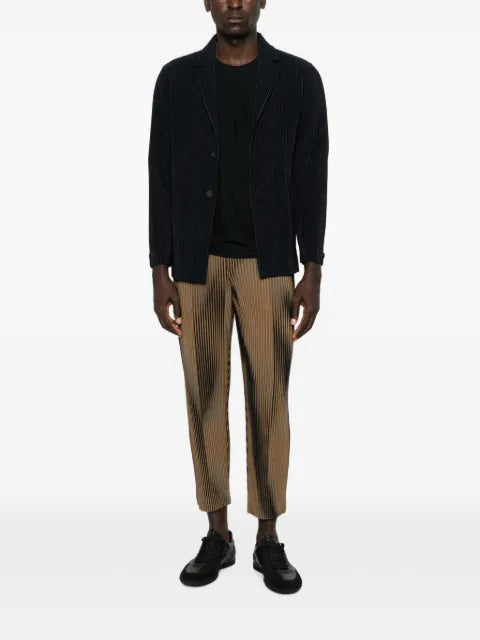 Homme Plissé Issey Miyake pleated notch-lapel blazer