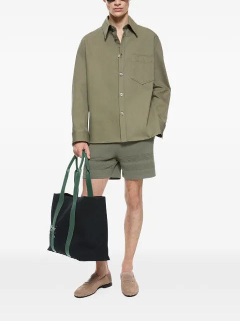 Givenchy couture seam overshirt in overdyed denim