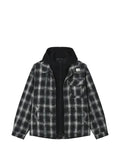 FIVE CM check hooded jacket