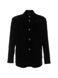 Giorgio Armani velvet mandarin-collar blazer