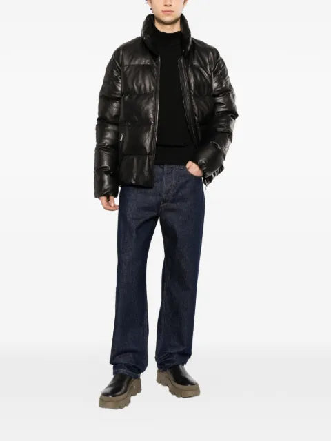 Giorgio Brato quilted leather puffer jacket