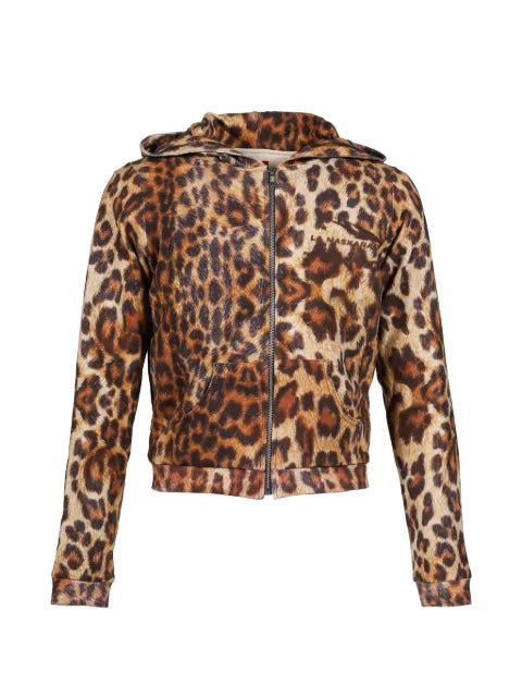 LA MASKARADE leopard-print hoodie