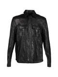 SAN263-1 flap-pocket leather jacket