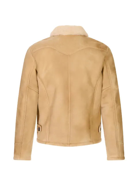 Stewart shearling-collar leather jacket