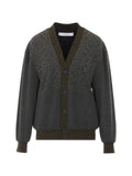 Golden Goose brown and ivory check mohair blend jacket