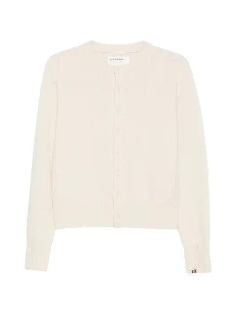 extreme cashmere button-up knitted cardigan
