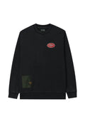 izzue logo-patch graphic-print sweatshirt