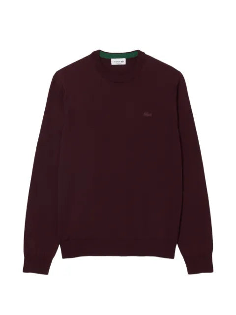 Lacoste logo-patch crew-neck sweater