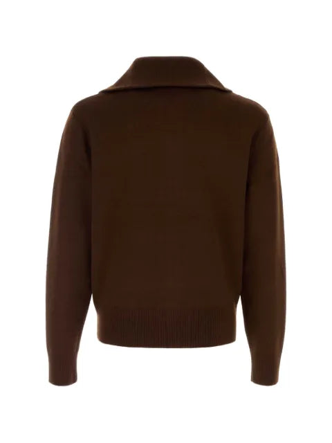 ENTIRE STUDIOS zip-up ribbed-trim cardigan