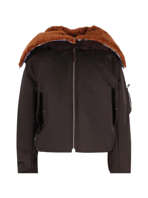 LOEWE shearling-trimmed bomber jacket