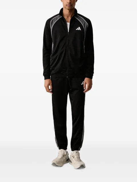 adidas logo-print contrast-piping sweatshirt