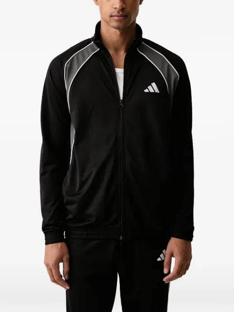 adidas logo-print contrast-piping sweatshirt