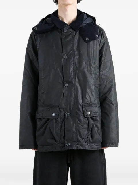 Barbour Beaufort waxed-cotton hooded jacket