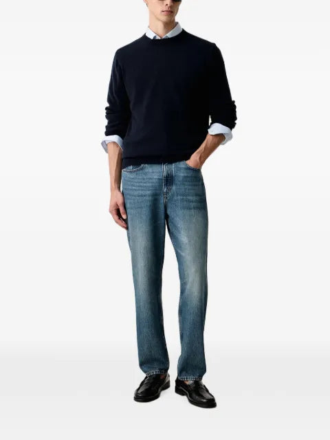 Lindbergh crew-neck ribbed-trim sweater