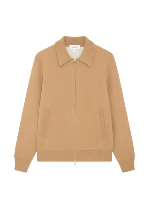 Lardini zip-up knitted bomber jacket