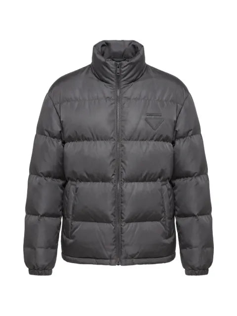 Prada padded logo-patch jacket