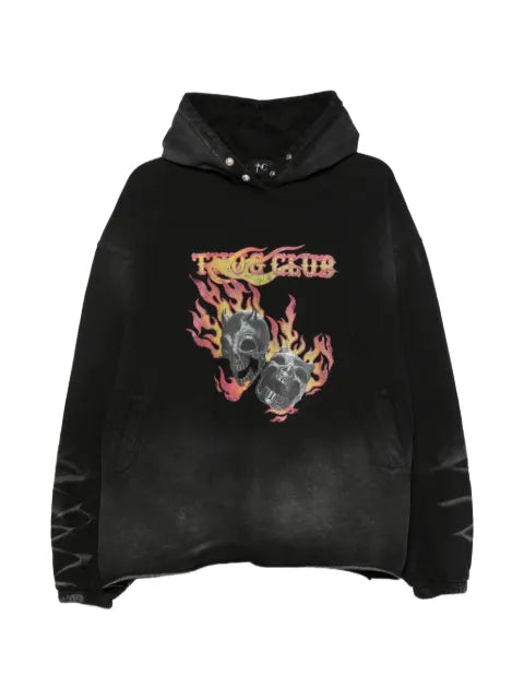 THUG CLUB graphic-print drawstring hoodie