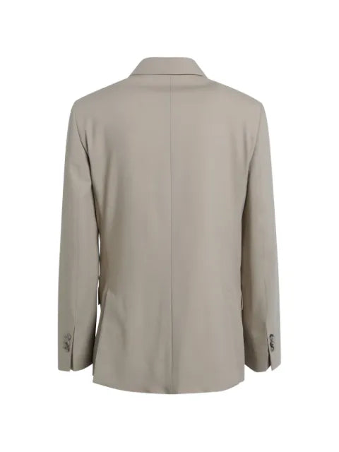 AMI Paris beige double-breasted virgin wool gabardine jacket