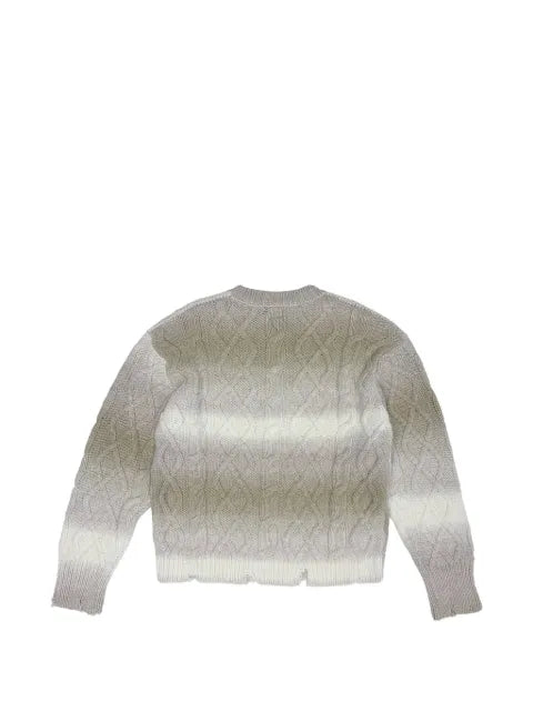 Htc Los Angeles cable-knit distressed sweater