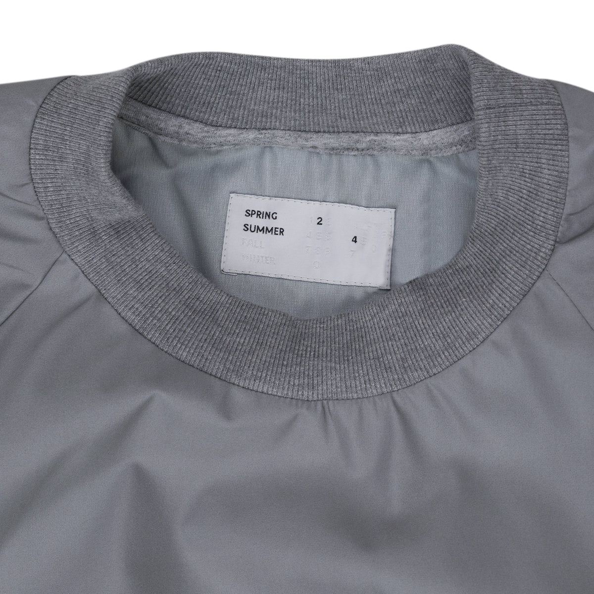 Grey Water-Proof Woven Raglan Top