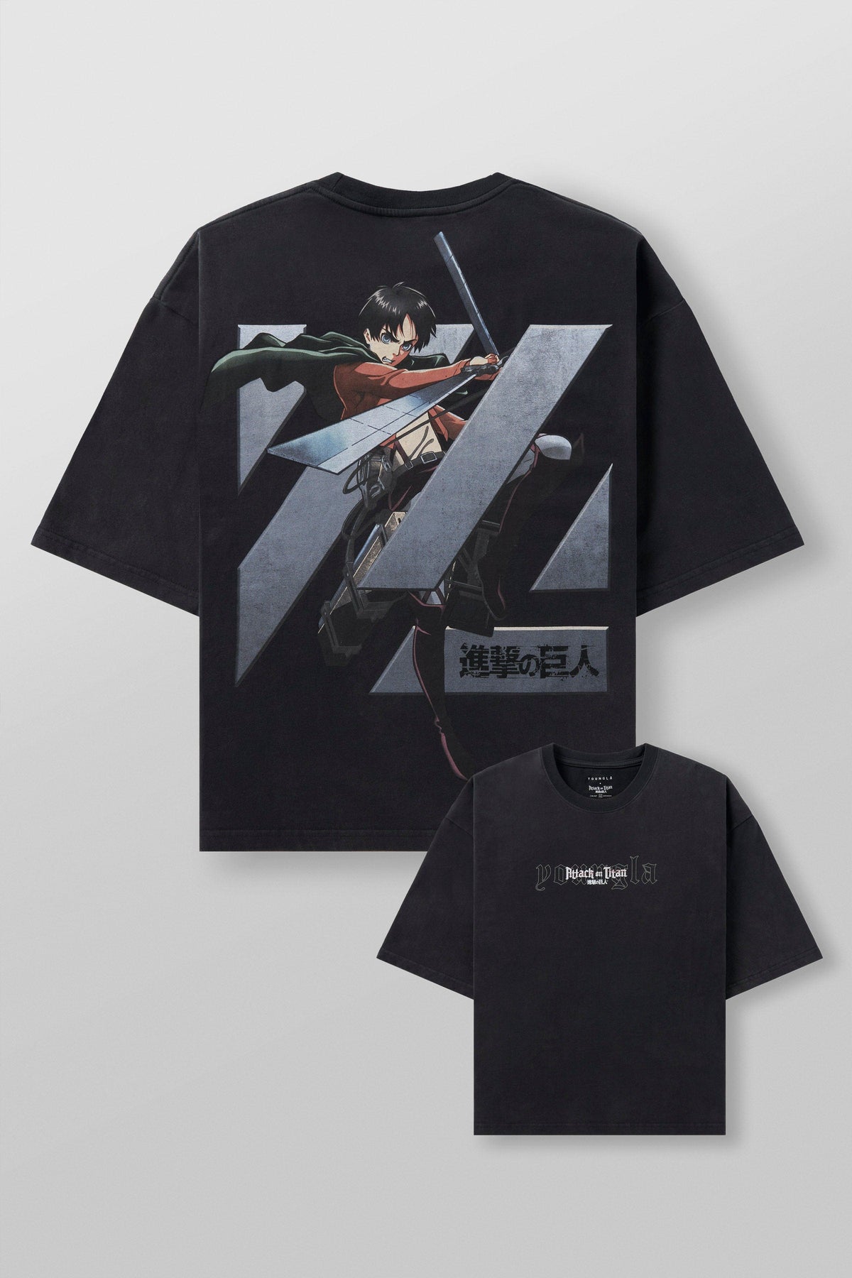4186 - AOT?  x YLA Cropped Tees
