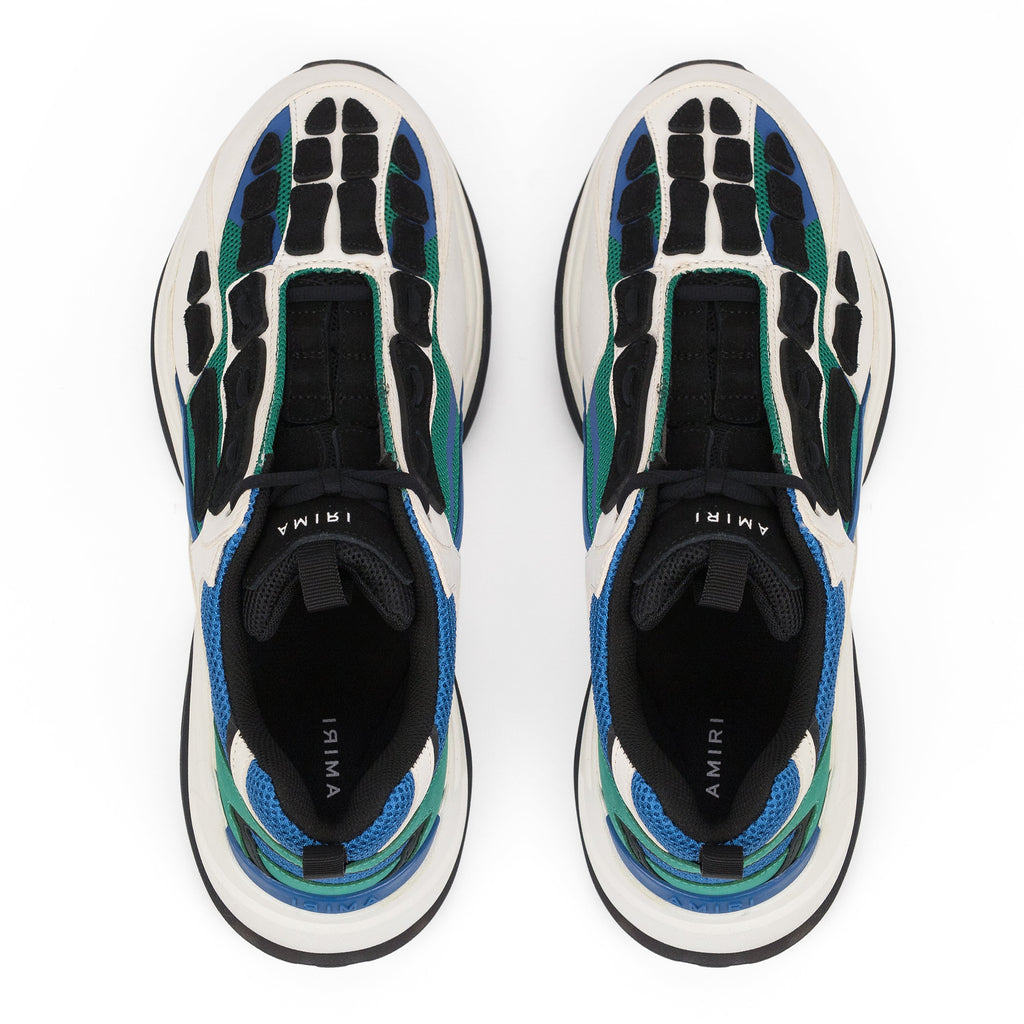 Black/Teal Bone Runner Sneakers