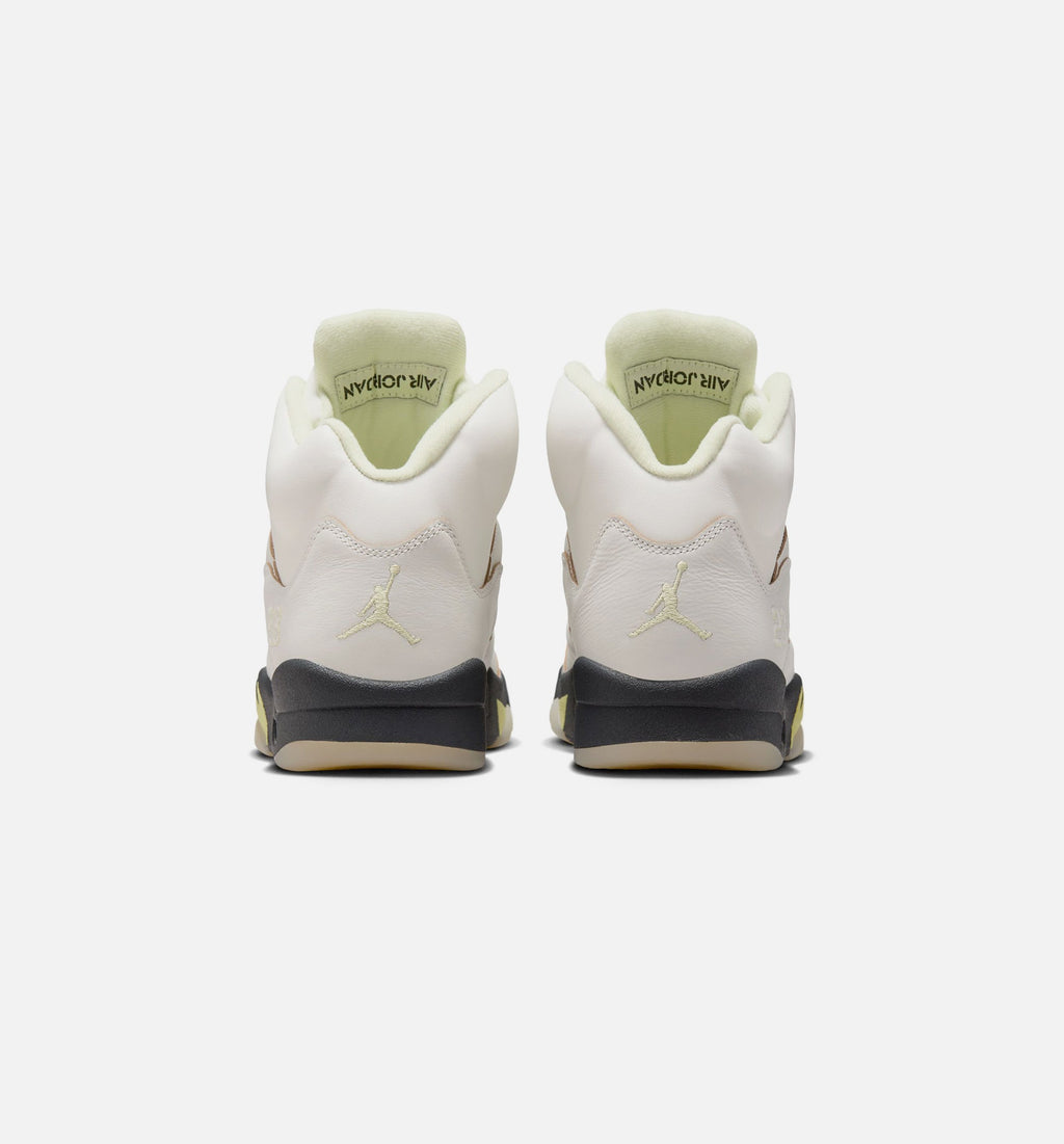 Air Jordan 5 Retro Luminous Green and Sail Women's Lifestyle Shoe