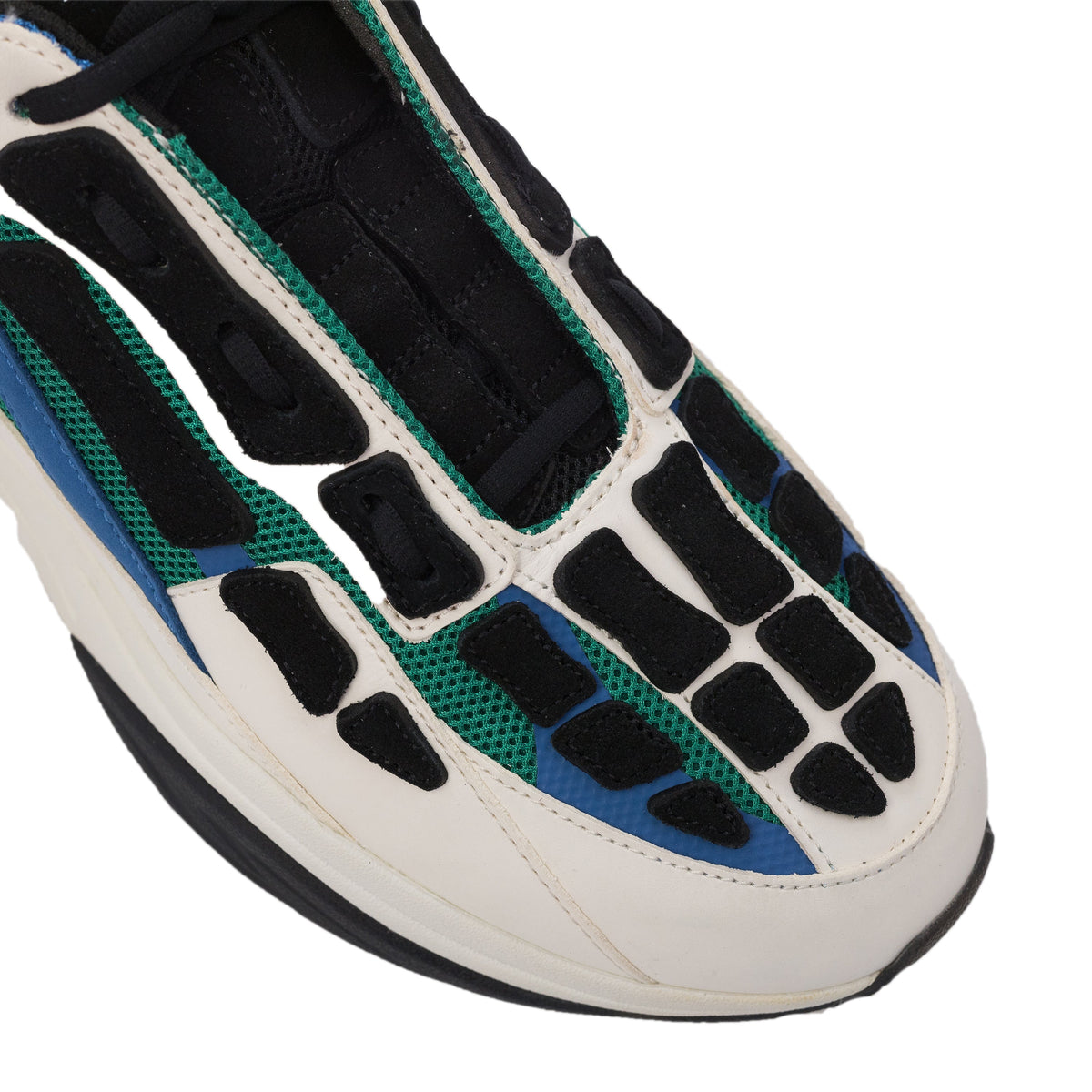 Black/Teal Bone Runner Sneakers