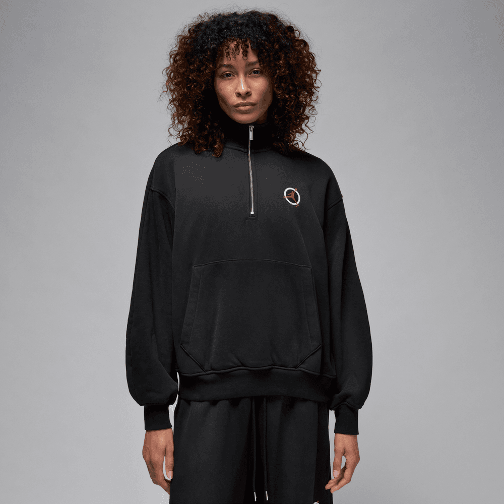 Wmns Air Jordan Flight Club Fleece Quarter Zip Hoodie