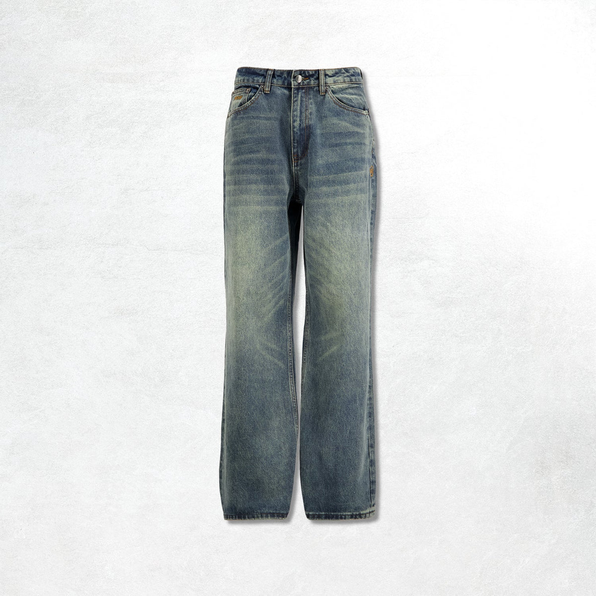 Aiche Waxed A Logo Jeans: Denim