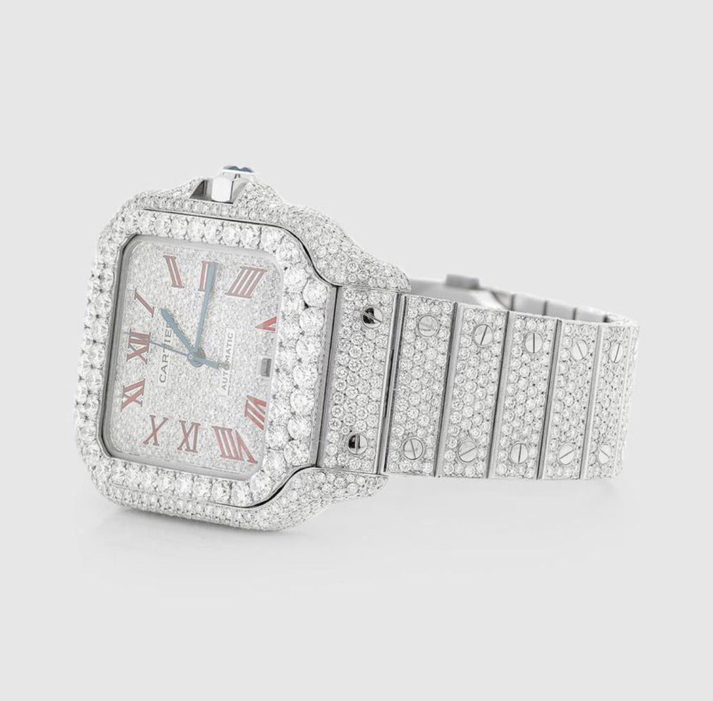 Cartier Santos Roman Numerals Red VVS 40MM