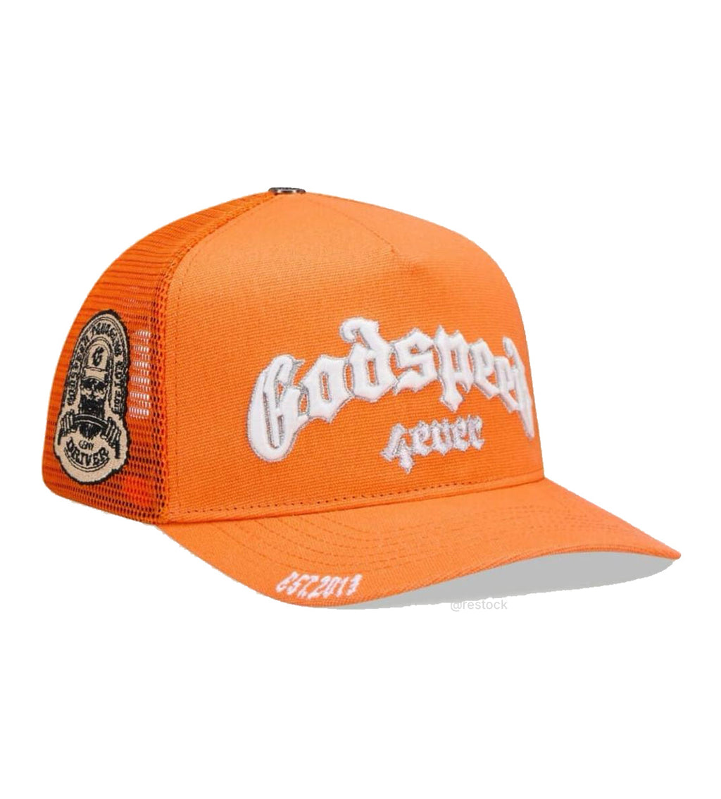 Godspeed Forever Citrus Trucker Hat Orange