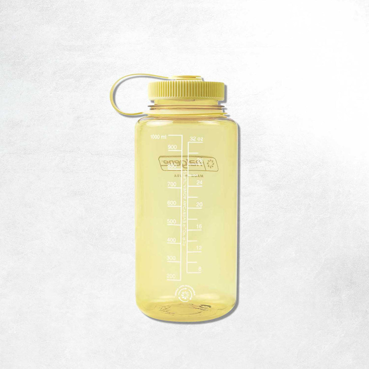 Nalgene 1L Wide Mouth Tritan Sustain Water Bottle: Monochrome Butter