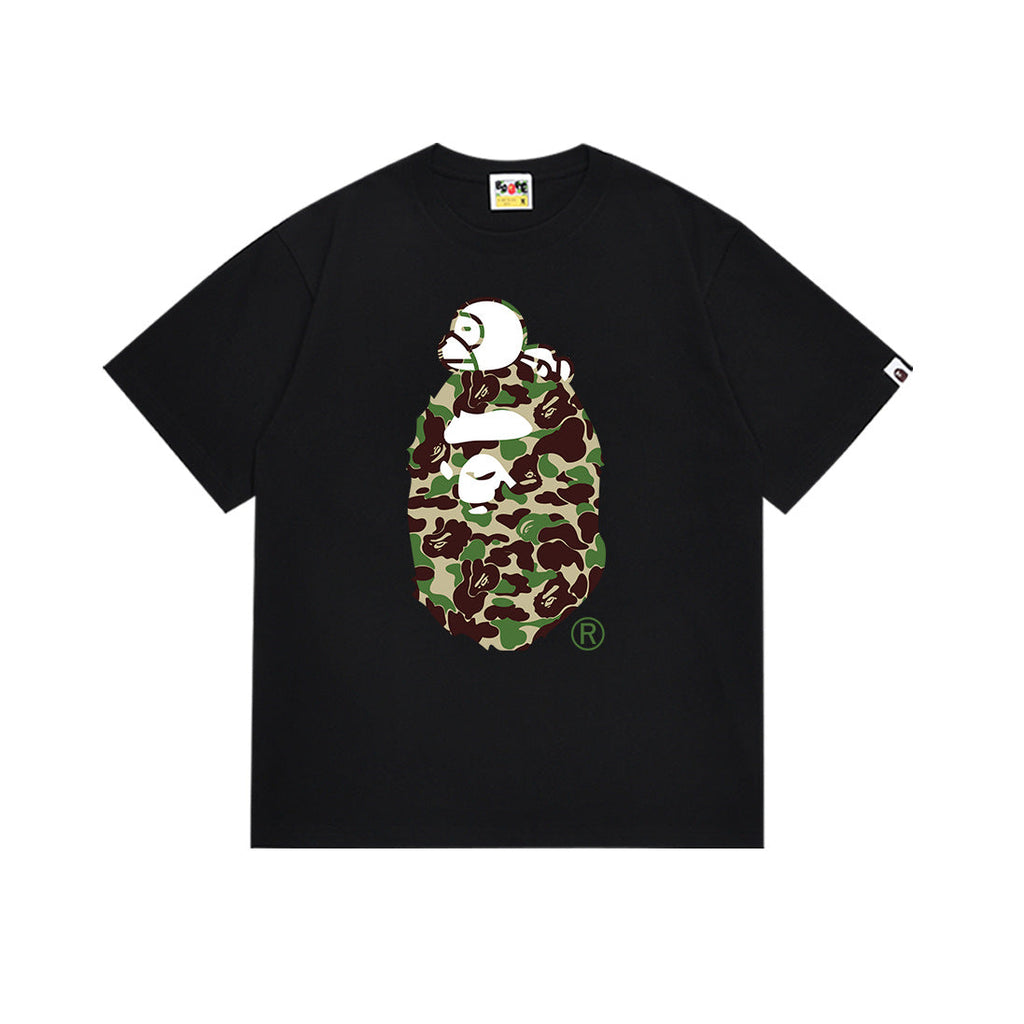Bape Camo Ape Head Graphic Oversized Tee Streetwear Unisex
