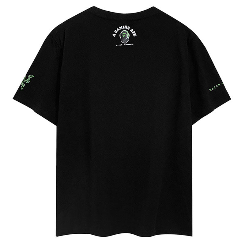 BAPE x Razer Headphones Ape Head Men's T-Shirt - Black