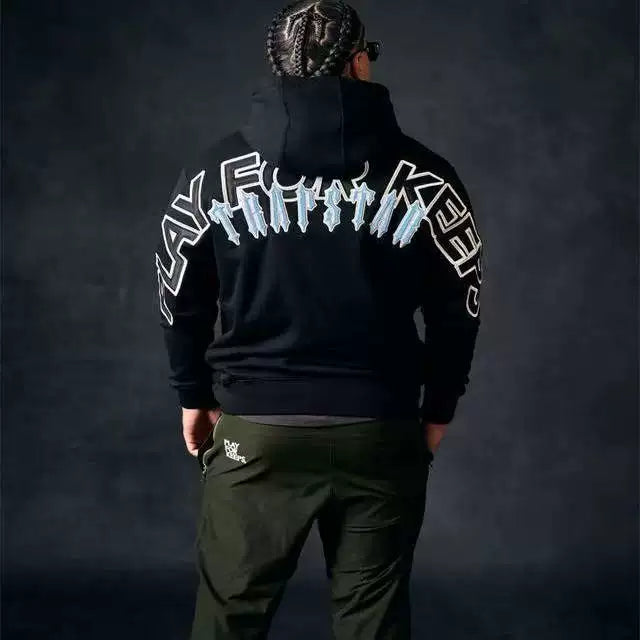 Trapstar GEE Embroidered Fleece Hoodie - Black