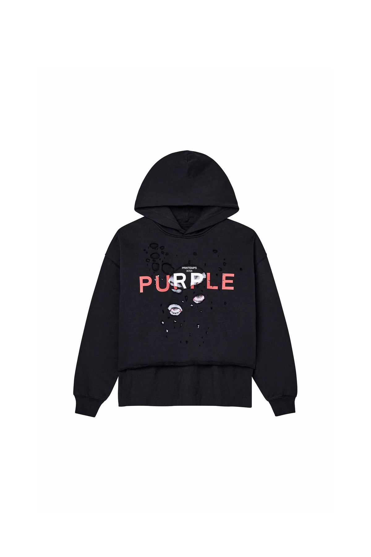 Cutout Double Layer Hoodie
