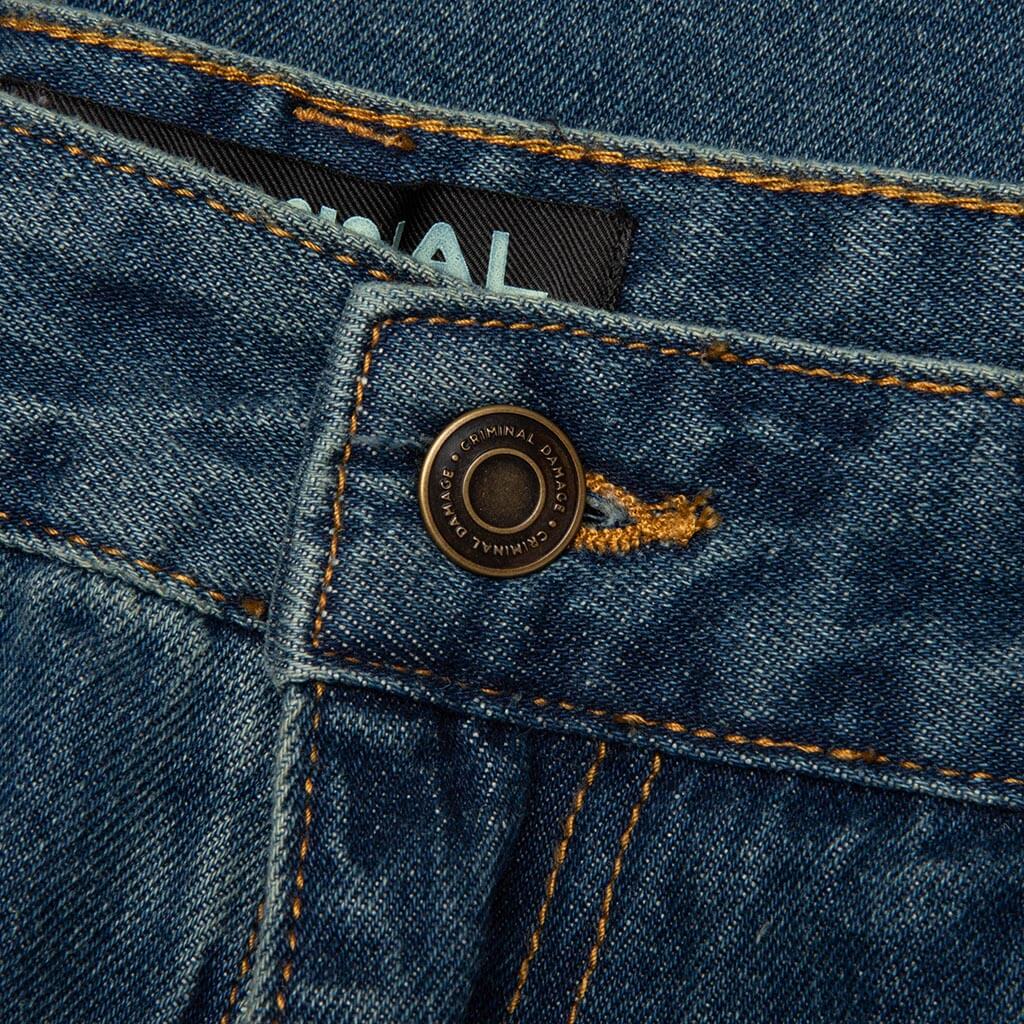 Criminal Damage Patched Washed Jean