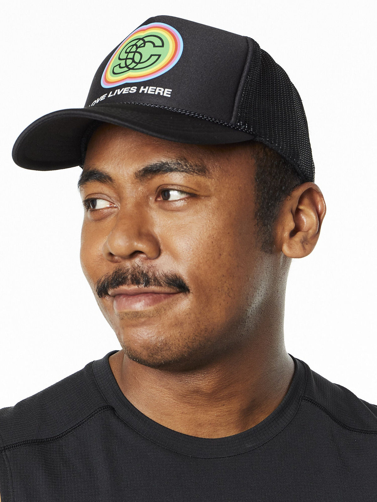 PRIDE BLACK TRUCKER HAT